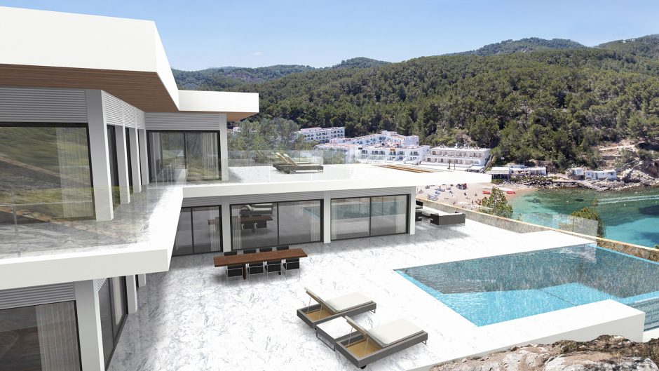 3D visualisatie zwembad villa
