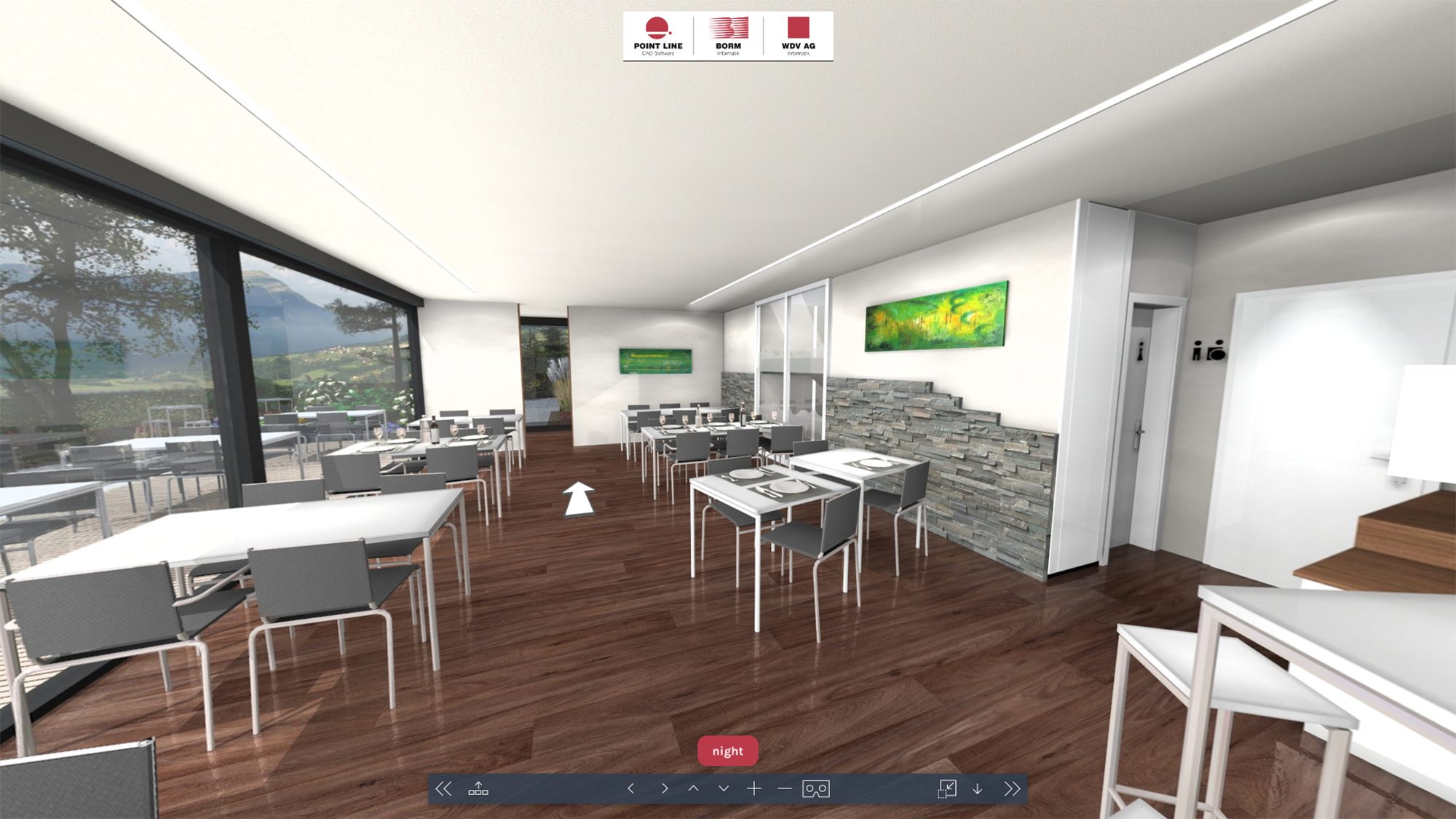 Restaurant 3D en VR architectuur visualisatie en virtual reality
