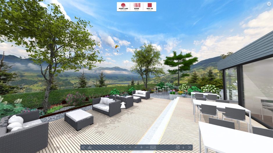 Restaurant 3D en VR architectuur visualisatie en virtual reality