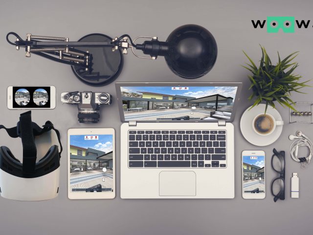 De Woow! virtual reality presentaties zijn responsive. Dus open de link in je browser van je device naar keuze en de Woow! presentatie past zich aan naar je scherm.