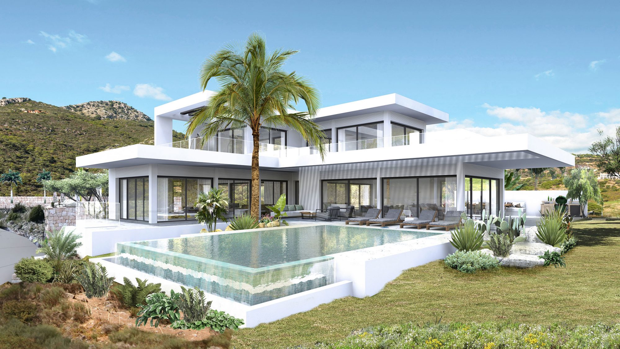 Monte Mayor villa 3D design new spain build arcitectuur visualisation